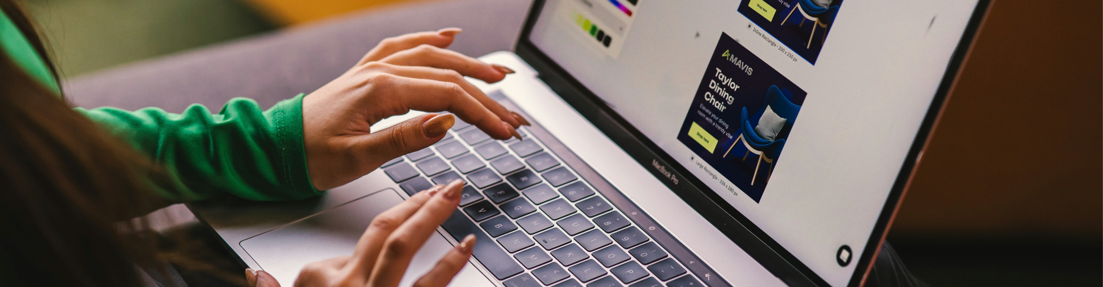 Team member using the Advance platform on a laptop